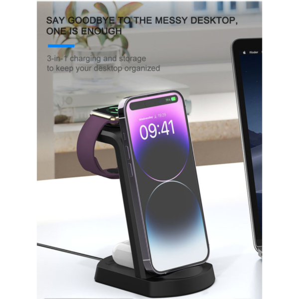 Spigen 3 In 1 Wireless Charger 3 in 1 Wireless charging Station (15 W)